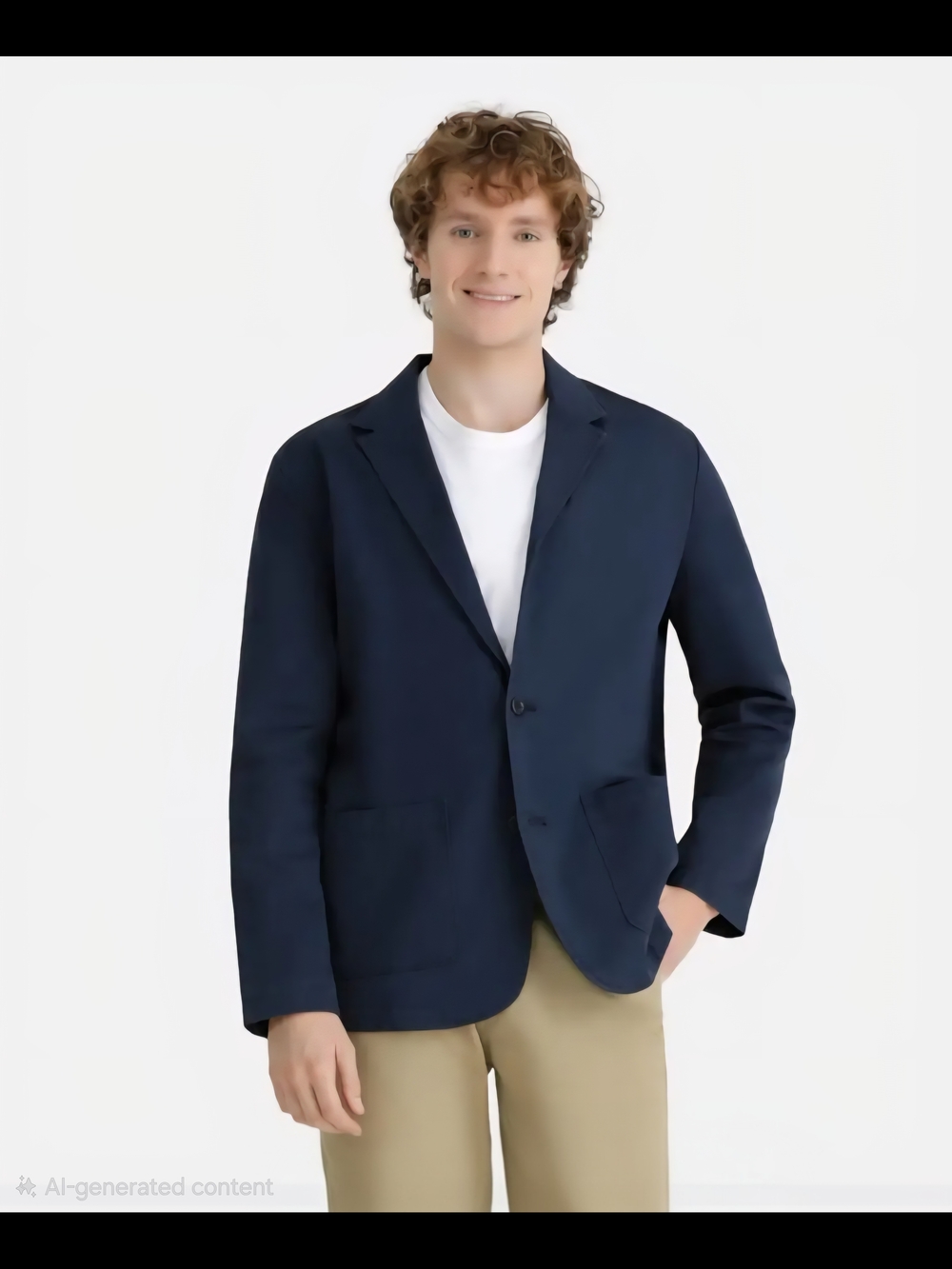Dockers Levi Men Medium Navy Twill Sport Jacket Regular Fit Stretch Unstructured